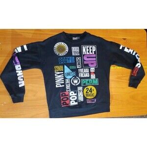 Bruno Mars XXIVK Magic World Tour Sweatshirt Crewneck Size Large Black 24K